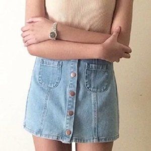 Brandy Melville Denim Skirt Size 24 Waist